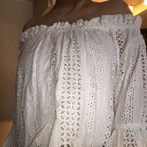 Off the should white top